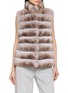 CHEVITE Stand Collar Chinchilla Fur Vest