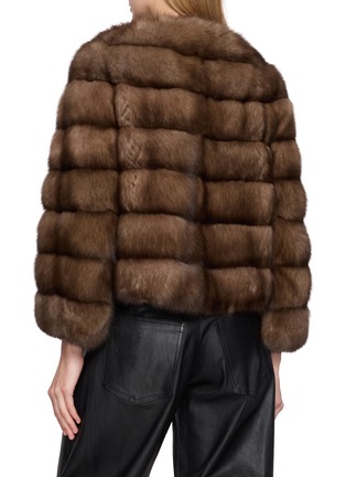 Back View - Click To Enlarge - CHEVITE - Sable Fur Leather Trim Jacket