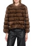 CHEVITE Sable Fur Leather Trim Jacket