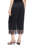 Back View - Click To Enlarge - POSSE - Black Lace Trim Pants