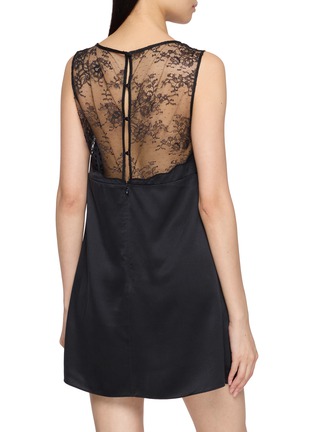 Back View - Click To Enlarge - POSSE - Blake Lace Panel Mini Dress
