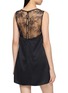 Back View - Click To Enlarge - POSSE - Blake Lace Panel Mini Dress