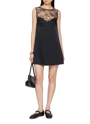 Figure View - Click To Enlarge - POSSE - Blake Lace Panel Mini Dress