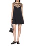 Figure View - Click To Enlarge - POSSE - Blake Lace Panel Mini Dress