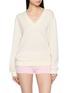 POSSE Primerose Lace Trim V-Neck Sweater