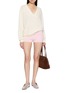 Figure View - Click To Enlarge - POSSE - Primerose Lace Trim V-Neck Sweater