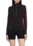 Main View - Click To Enlarge - SPORTY & RICH - Bold Logo Alpine Quarter Zip-Neck Top