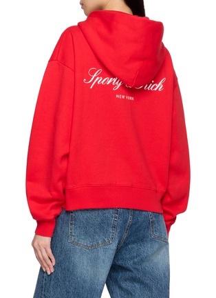 Back View - Click To Enlarge - SPORTY & RICH - Signature New York Zip Hoodie