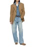 Figure View - Click To Enlarge - MO&CO. - Logo Embroidered Denim Shirt