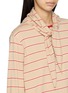  - MO&CO. - Long Sleeve Striped T-Shirt with Scarf