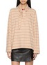 MO&CO. Long Sleeve Striped T-Shirt with Scarf