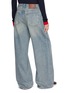 Back View - Click To Enlarge - MO&CO. - Washed Wide Leg Denim Jeans