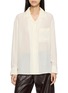 MO&CO. Floral Embroidered Collar Shirt
