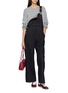 Figure View - Click To Enlarge - MO&CO. - Straight Leg Denim Dungarees