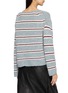 Back View - Click To Enlarge - MO&CO. - Striped Boat Neck Knit Sweater