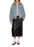 Figure View - Click To Enlarge - MO&CO. - Striped Boat Neck Knit Sweater
