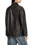 Back View - Click To Enlarge - MO&CO. - Contrast Collar Leather Field Jacket