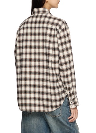 Back View - Click To Enlarge - MO&CO. - Long Sleeve Chequered Shirt