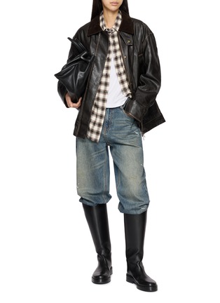 Figure View - Click To Enlarge - MO&CO. - Long Sleeve Chequered Shirt
