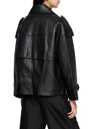 Back View - Click To Enlarge - MO&CO. - Double Breasted Leather Jacket