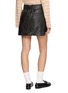 Back View - Click To Enlarge - MO&CO. - Belted Leather Mini Skirt