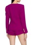 Back View - Click To Enlarge - NANA JACQUELINE - Single Breasted Round Neck Fitted Wool Blazer