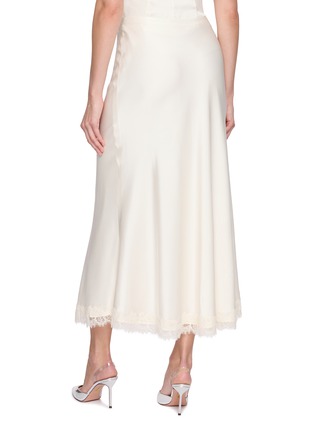 Back View - Click To Enlarge - NANA JACQUELINE - Jessica's Favourite Lace Panel Silk Skirt