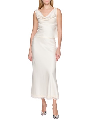 Figure View - Click To Enlarge - NANA JACQUELINE - Jessica's Favourite Cowl Neck Halter Top