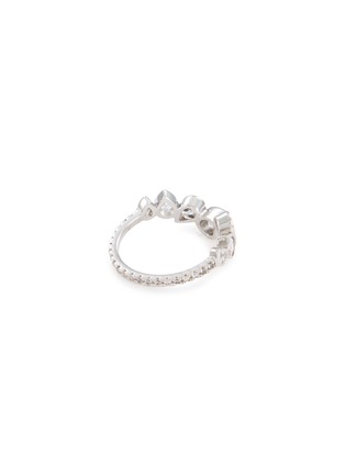 Detail View - Click To Enlarge - NANA JACQUELINE - Curved Drop Crystal Stack Ring