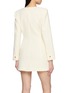 Back View - Click To Enlarge - NANA JACQUELINE - Long Sleeve Asymmetric Button Mini Dress