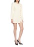 Figure View - Click To Enlarge - NANA JACQUELINE - Long Sleeve Asymmetric Button Mini Dress
