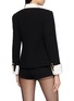 Back View - Click To Enlarge - NANA JACQUELINE - Layered Look Double Breasted Blazer