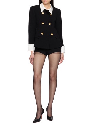 Figure View - Click To Enlarge - NANA JACQUELINE - Layered Look Double Breasted Blazer