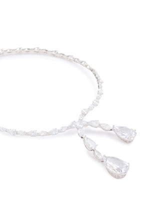 Detail View - Click To Enlarge - NANA JACQUELINE - Crystal Waterdrop Y-Necklace