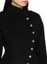 Detail View - Click To Enlarge - NANA JACQUELINE - Detachable Fur Scarf Double Faced Wool Jacket