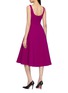 Back View - Click To Enlarge - NANA JACQUELINE - Square Neck Flared Midi Dress