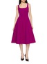 NANA JACQUELINE Square Neck Flared Midi Dress