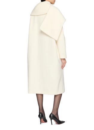Back View - Click To Enlarge - NANA JACQUELINE - Scarf Detail Long Coat