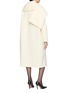 Back View - Click To Enlarge - NANA JACQUELINE - Scarf Detail Long Coat