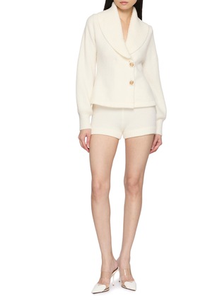 Figure View - Click To Enlarge - NANA JACQUELINE - Ribbed Trim Knit Shorts