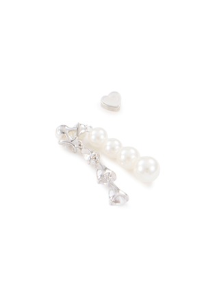 Detail View - Click To Enlarge - NANA JACQUELINE - Pearl Crystal Drop Earrings