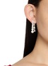 Front View - Click To Enlarge - NANA JACQUELINE - Pearl Crystal Drop Earrings