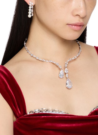 Figure View - Click To Enlarge - NANA JACQUELINE - Pearl Crystal Drop Earrings