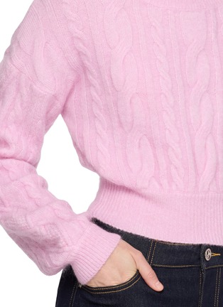  - NANA JACQUELINE - Crewneck Heart Cable Knit Sweater