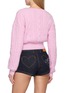 Back View - Click To Enlarge - NANA JACQUELINE - Crewneck Heart Cable Knit Sweater