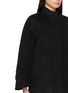 Detail View - Click To Enlarge - NANA JACQUELINE - Fur Trim Belted Double Faced Wool Cape Coat