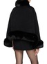 Back View - Click To Enlarge - NANA JACQUELINE - Fur Trim Belted Double Faced Wool Cape Coat