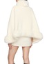 Back View - Click To Enlarge - NANA JACQUELINE - Fur Trim Belted Double Faced Wool Cape Coat