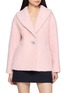 NANA JACQUELINE Crystal Button Shawl Lapel Bouclé Jacket
