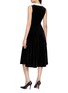 Back View - Click To Enlarge - NANA JACQUELINE - Sleeveless Crystal Bow Detail Velvet Midi Dress